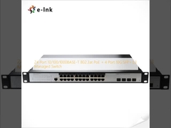 24 Cổng 10/100/1000BASE-T 802.3at PoE + 4 Cổng 10G SFP+ L3 Managed Switch