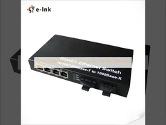 Bộ chuyển đổi phương tiện 10/100/1000M 4 cổng TX + 2 cổng FX(SC) Fiber Switch