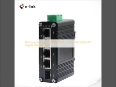 Mini Industrial 4-Port 10/100/1000T + 1-Port 100/1000X SFP Gigabit Ethernet Switch