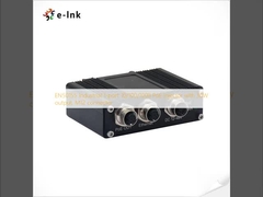 EN50155 Công nghiệp 1 cổng 10/100/1000 PoE Injector với đầu ra 30W, đầu nối M12