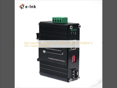 Bộ chuyển đổi truyền thông Mini Industrial 10G / 5G / 2.5G / 1G / 100M 802.3bt đến 10GBASE-X SFP +