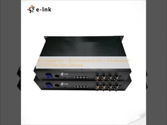 8Ch Gigabit PoE + 6Ch Tiến về phía trước 3G-SDI + 2Ch Tiến về phía sau 3G-SDI Fiber Optic Extender
