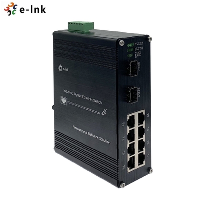Bộ chuyển mạch Ethernet công nghiệp bằng nhôm 8 cổng 10/100/1000Base-T 2 cổng 1000BASE-X Gigabit