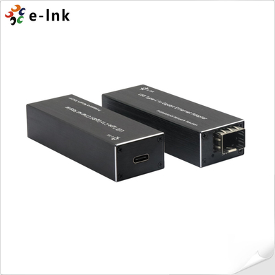 Bộ điều hợp mạng cáp quang Micro Mini USB C sang SFP cho máy tính xách tay / PC / máy tính bảng