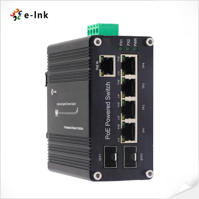 Bộ chuyển mạch Ethernet cấp nguồn PoE công nghiệp 5 Cổng 10 100 1000T + 2 Cổng 100 1000X SFP