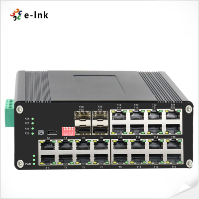 Din Rail Managed Switch 24 Port 10/100/1000T 802.3at PoE đến 4-Port 1000X Gigabit SFP bán buôn