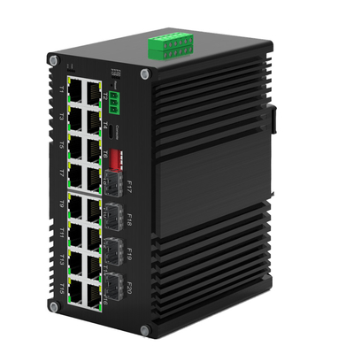 Industrial Gigabit Managed Switch 16 cổng 10/100/1000T 802.3at PoE Với 4 cổng 1000X SFP