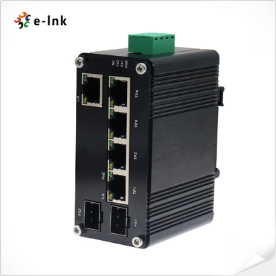 Công nghiệp PoE Powered 5 cổng 10/100/1000T + 2 cổng 100/1000X SFP Ethernet Switch với PoE Passthrough