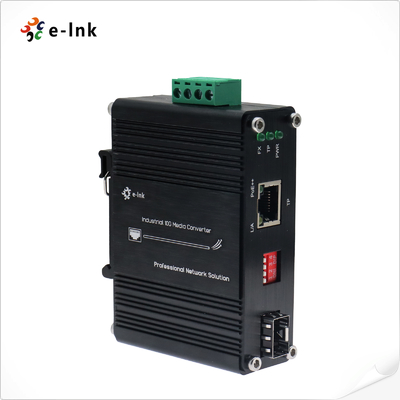 Bộ chuyển đổi truyền thông Mini Industrial 10G / 5G / 2.5G / 1G / 100M 802.3bt đến 10GBASE-X SFP +