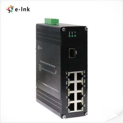 Bộ chuyển đổi sợi màn hình LED với cổng sợi sợi 1x10G SFP + + 8 x 10/100/1000M Ethernet RJ45 cổng