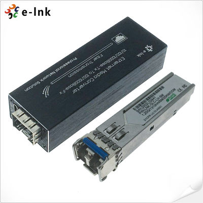 Micro Mini 10/100/1000BASE-T đến 100/1000BASE-X SFP Case Aluminium Media Converter