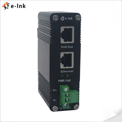 12 ~ 48V DC Power Input Công nghiệp Gigabit PoE + Injector