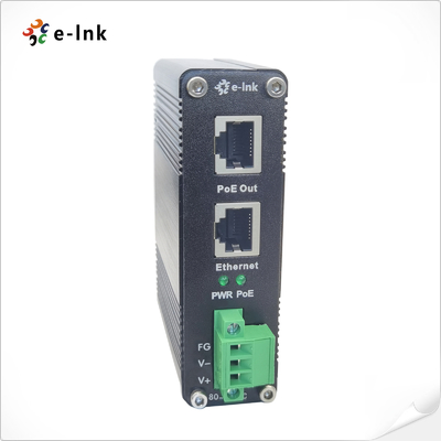 Bộ phun PoE+ Gigabit công nghiệp đầu vào nguồn DC 80~320V