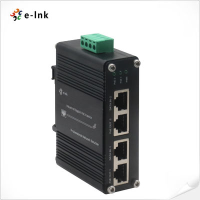 quality 12 ~ 48VDC Điện vào Công nghiệp 2-Port Gigabit PoE + Injector factory