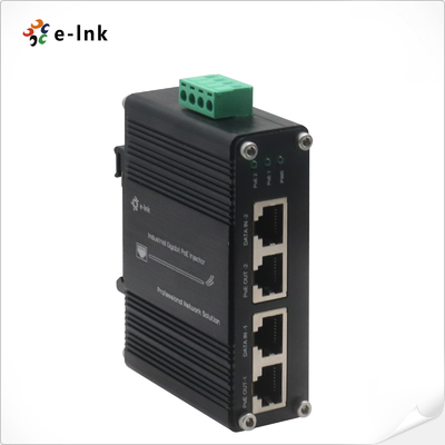 12 ~ 48VDC Điện vào Công nghiệp 2-Port Gigabit PoE + Injector