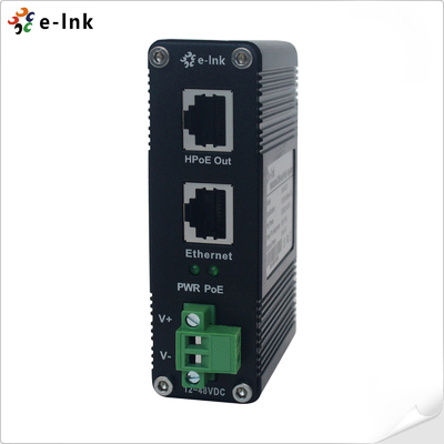 12 ~ 48V DC Power Input Công nghiệp Gigabit 60W PoE Injector