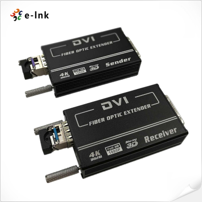 Mini 4KX2K DVI Fiber Transceiver SM10-80KM EDID thủ công