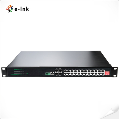Công nghiệp L2 + Rackmount 24-Port 10/100/1000T 802.3at PoE + 4-Port 1000X SFP Managed Ethernet Switch