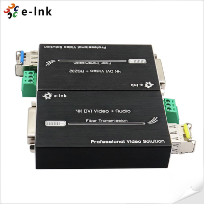 Mini 4K DVI Fiber Optic Extender với RS232