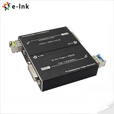 Mini 4K DVI Fiber Optic Extender với âm thanh Stereo