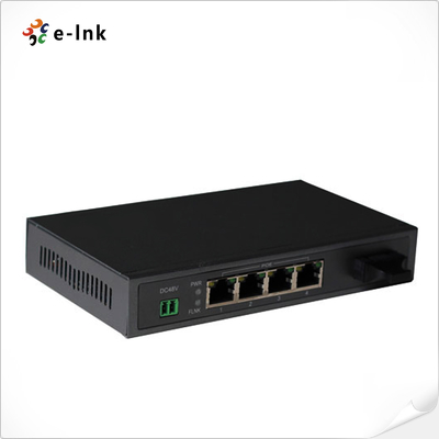 Bộ chuyển đổi Ethernet Fiber sang Đồng PoE-PSE 10/100/1000Mbps: 1 SFP + 4 PoE