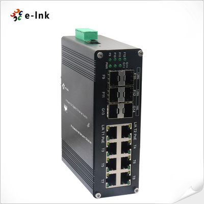 Công nghiệp L2+ 8 cổng 10/100/1000T 802.3at PoE + 4 cổng 1G SFP + 2 cổng 10G SFP+ Bộ chuyển mạch Ethernet được quản lý