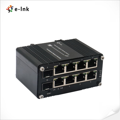Bộ chuyển mạch Ethernet SFP 8 cổng 10/100/1000T 802.3at PoE + 2 cổng 100/1000X SFP được quản lý công nghiệp mini
