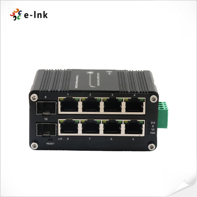 Bộ chuyển mạch Ethernet SFP 8 cổng 10/100/1000T + 2 cổng 100/1000X được quản lý công nghiệp mini