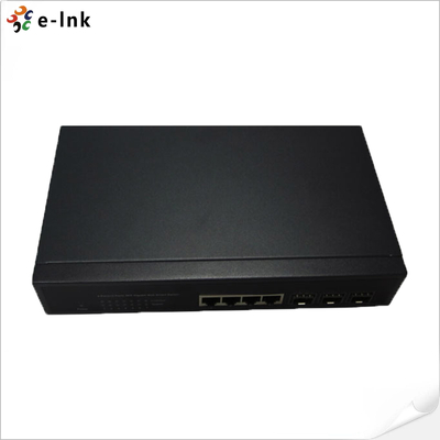 Bộ chuyển đổi phương tiện 10/100/1000M, 4 cổng TX + 3 cổng FX (SFP) Fiber Switch