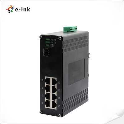 Công nghiệp 8-Port 10/100/1000T 802.3bt PoE + 1-Port 100/1000Base-X Ethernet Switch