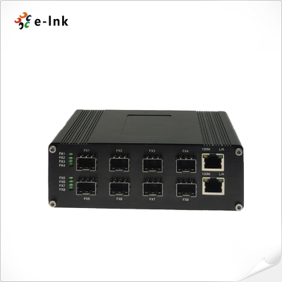 Công nghiệp 2 cổng 10/100/1000Base-T + 8 cổng 1000BASE-X SFP Optical Switch