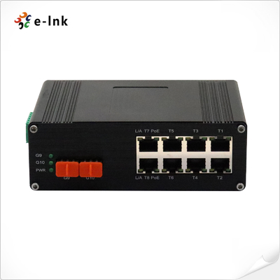 Công nghiệp 8-Port 10/100/1000M/2.5G 802.3bt PoE + 2-Port 10G SFP+ Ethernet Switch