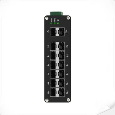Công nghiệp L2 + Quản lý 12-Port 1000X SFP + 2-Port 1000X SFP Fiber Switch