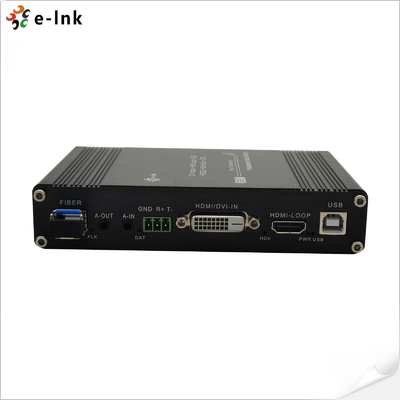 1Ch 1080P DVI + USB KVM + 1Ch RS232 + 1Ch Bidi Stereo Audio + 1Ch GPIO qua Fiber Extender