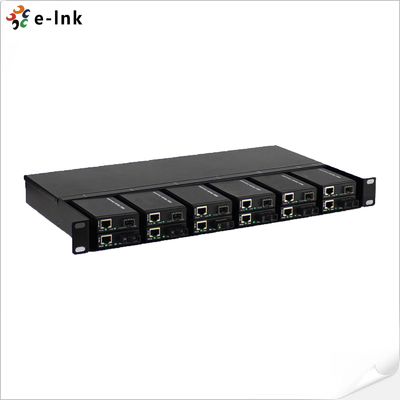 Giá đỡ bộ chuyển đổi phương tiện quang mini 1U 12 khe