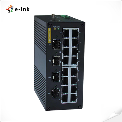 Chuyển đổi Ethernet công nghiệp được quản lý: 16 x 10/100BASETX + 4 x 1000BaseX SFP