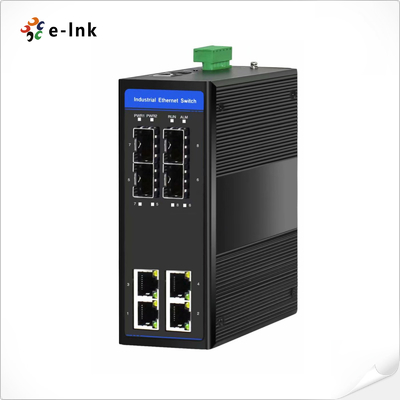 Bộ chuyển mạch Ethernet được quản lý 4 cổng 10/100/1000T 802.3at PoE + 4 cổng 100/1000X SFP công nghiệp