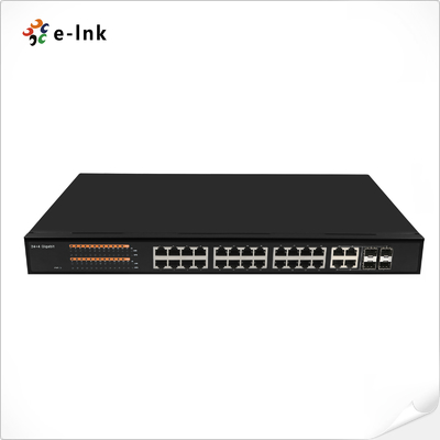 Chuyển đổi Ethernet kết hợp 24 cổng 10/100/1000T 802.3at PoE + 4-Port 100/1000 SFP