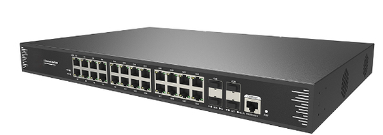 24 cổng 10/100/1000T 802.3at POE + 4-Port 10g SFP + L3 Công tắc được quản lý