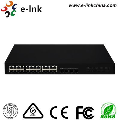 L3 quản lý 24G + 4 10G SFP + Ethernet Switch