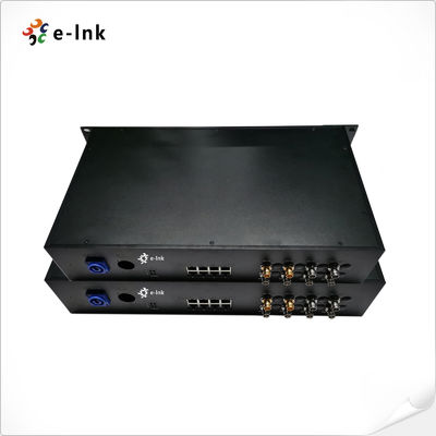 quality 8Ch Gigabit PoE + 6Ch Tiến về phía trước 3G-SDI + 2Ch Tiến về phía sau 3G-SDI Fiber Optic Extender factory