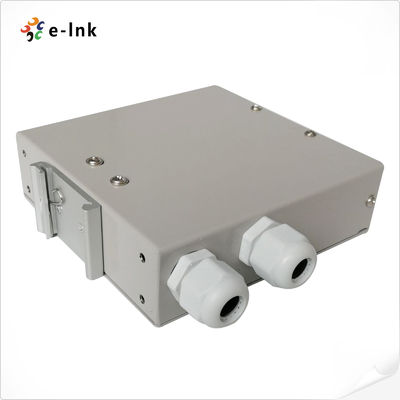 6-Port DIN-Rail Fiber Splice Box Suitable for FC/SC/ST/LC Compatible with 12-Fiber Splicing