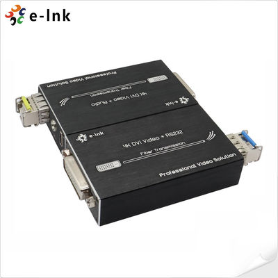 Mini 4K DVI Fiber Optic Extender với âm thanh Stereo