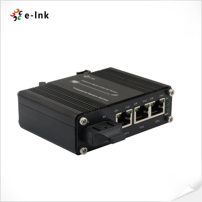 Bộ chuyển mạch Ethernet Mini công nghiệp 3 cổng 10/100/1000T 802.3at PoE + 1 cổng 1000X SC với đầu vào 12~48VDC và Bộ tăng áp điện áp