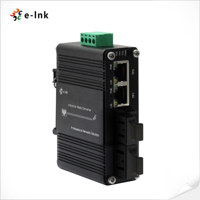 Bộ chuyển mạch Ethernet Mini Industrial 2 cổng 10/100/1000T 802.3at PoE + 2 cổng 100/1000Base-X SFP với chức năng tăng cường nguồn 12~48VDC