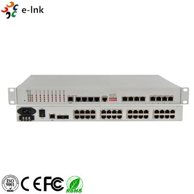 32E1 + 4GE PDH Multiplexer (1 + 1 Backup Optic Fiber)