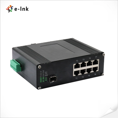 Industrial 8-Port 10/100/1000T 802.3bt PoE + 1-Port 100/1000Base-X Ethernet Switch hỗ trợ Full/Half-duplex, tự động đàm phán, tự động MDI/MDIX