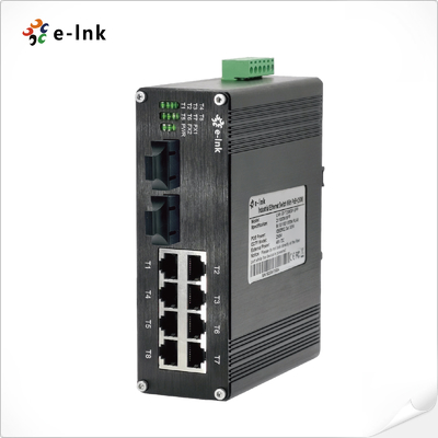 Công nghiệp 8-port 10/100Base-T + 2-port 100BASE-FX Ethernet Switch