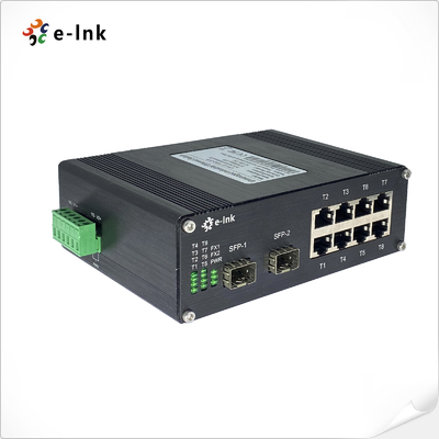 Công nghiệp 8-port 10/100/1000Base-T + 2-port 1000BASE-X Ethernet Switch