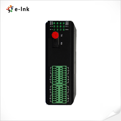 Bộ chuyển đổi tiếp điểm đóng/mở qua sợi quang 1~16 kênh công nghiệp gắn DIN-Rail